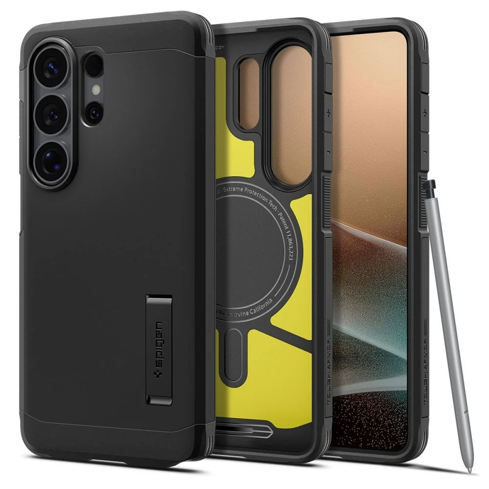 Samsung Galaxy S26 Ultra Spigen Tough Armor Hybrid Deksel m. Stativfun v:3583396 Samsung Galaxy S26 Ultra Spigen Tough Armor Hybrid Deksel m. Stativfun v:3583396