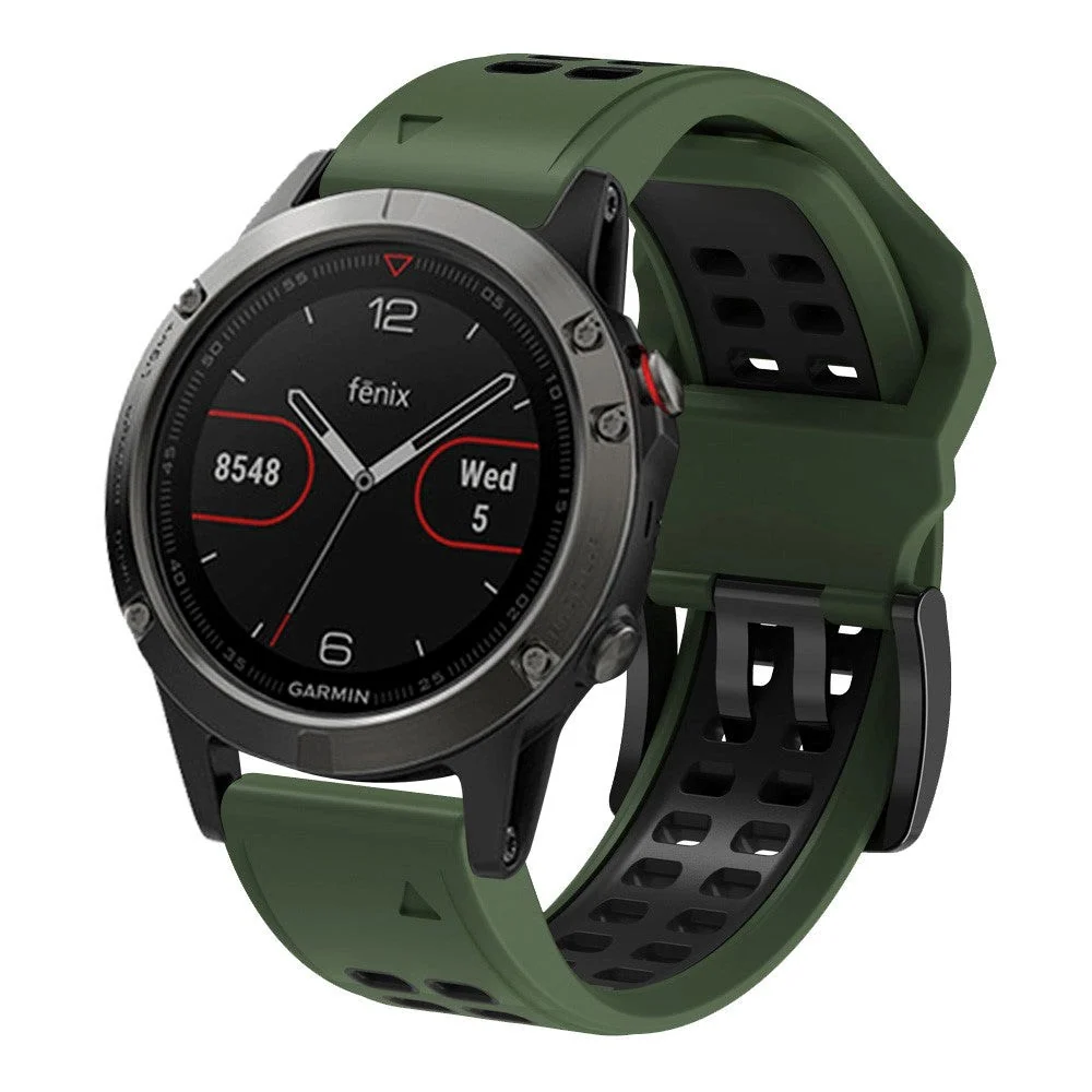 Garmin Universal Silikonstropp med Doble Dull (26mm QuickFit) – Militæ v:6415933
