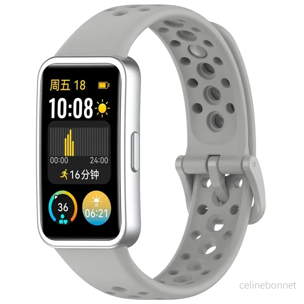 Huawei Band 10 / 9 / 8 EIDERWOOD Silikon Reim – Grå v:4954854 Huawei Band 10 / 9 / 8 EIDERWOOD Silikon Reim – Grå v:4954854