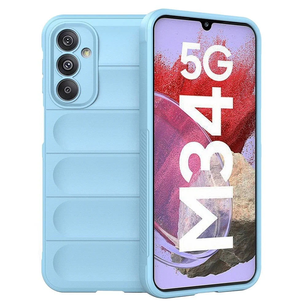 Samsung Galaxy M34 (5G) / F34 (5G) Fleksibelt Plastdeksel – Lyse Blå v:3152751