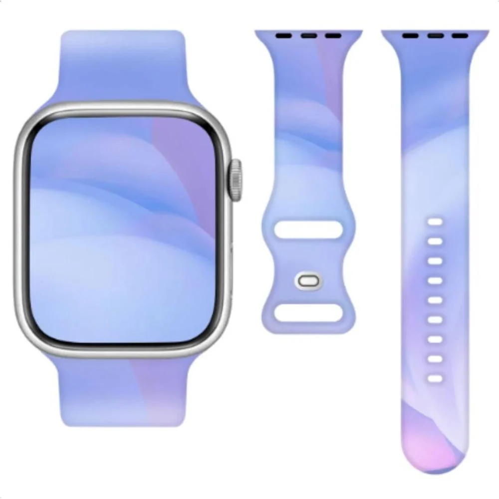 Apple Watch (42/44/SE/45/46/49mm) Telcon Silikon Reim – Blå v:1584439