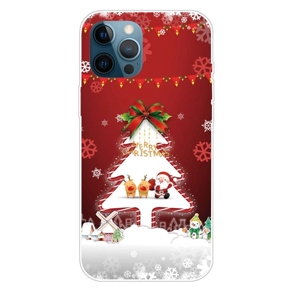 iPhone 14 Pro Max TPU Plast Jul Deksel - Juletre v:7661944