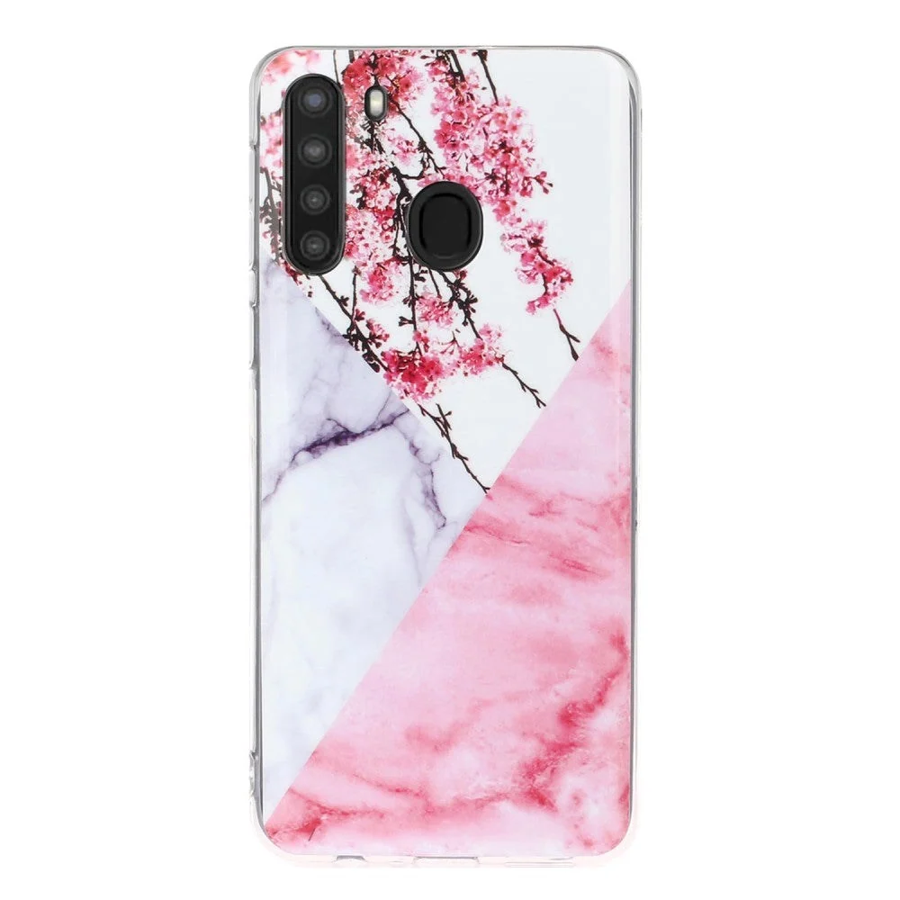 Samsung Galaxy A21 Fleksibel Plast Bakdeksel med Marmor Print – Rosa M v:5702578 Samsung Galaxy A21 Fleksibel Plast Bakdeksel med Marmor Print – Rosa M v:5702578