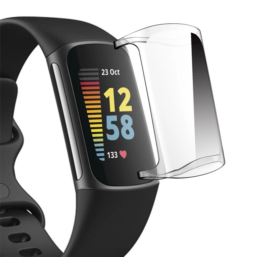 Fitbit Charge 6 / 5 ENKAY Fleksibelt Plast Deksel – Gjennomsiktig v:2373674
