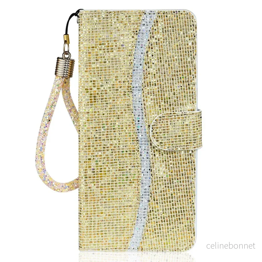 Samsung Galaxy A24 Kunstskinn Deksel med Lommebok og Stropp – Glitter v:3163334 Samsung Galaxy A24 Kunstskinn Deksel med Lommebok og Stropp – Glitter v:3163334