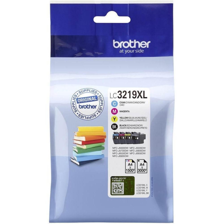 Brother Blekk Multipak LC3219XLVALDR Høy Kapasitet Svart/Cyan/Magenta/Gul v:6858060