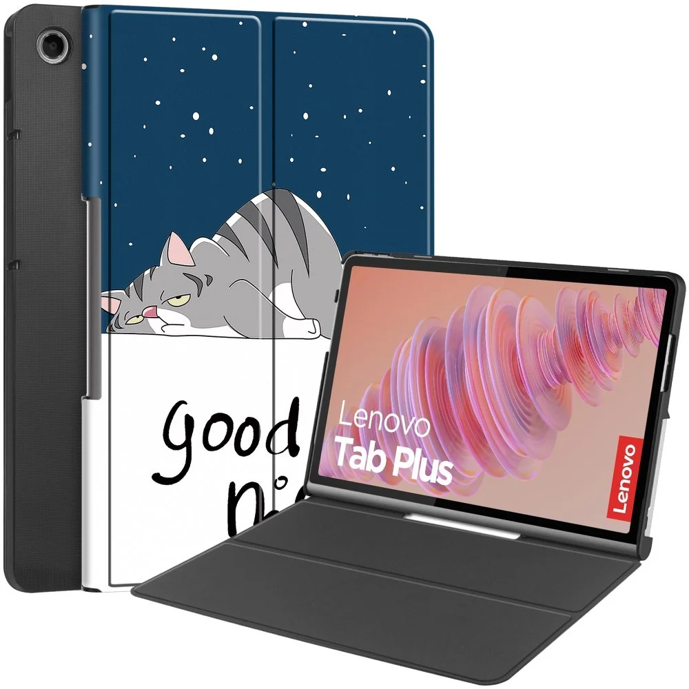 EIDERWOOD Lenovo Tab Plus 11.5" Kunstskinn Deksel med Mønster – Katt v:4687543 EIDERWOOD Lenovo Tab Plus 11.5" Kunstskinn Deksel med Mønster – Katt v:4687543