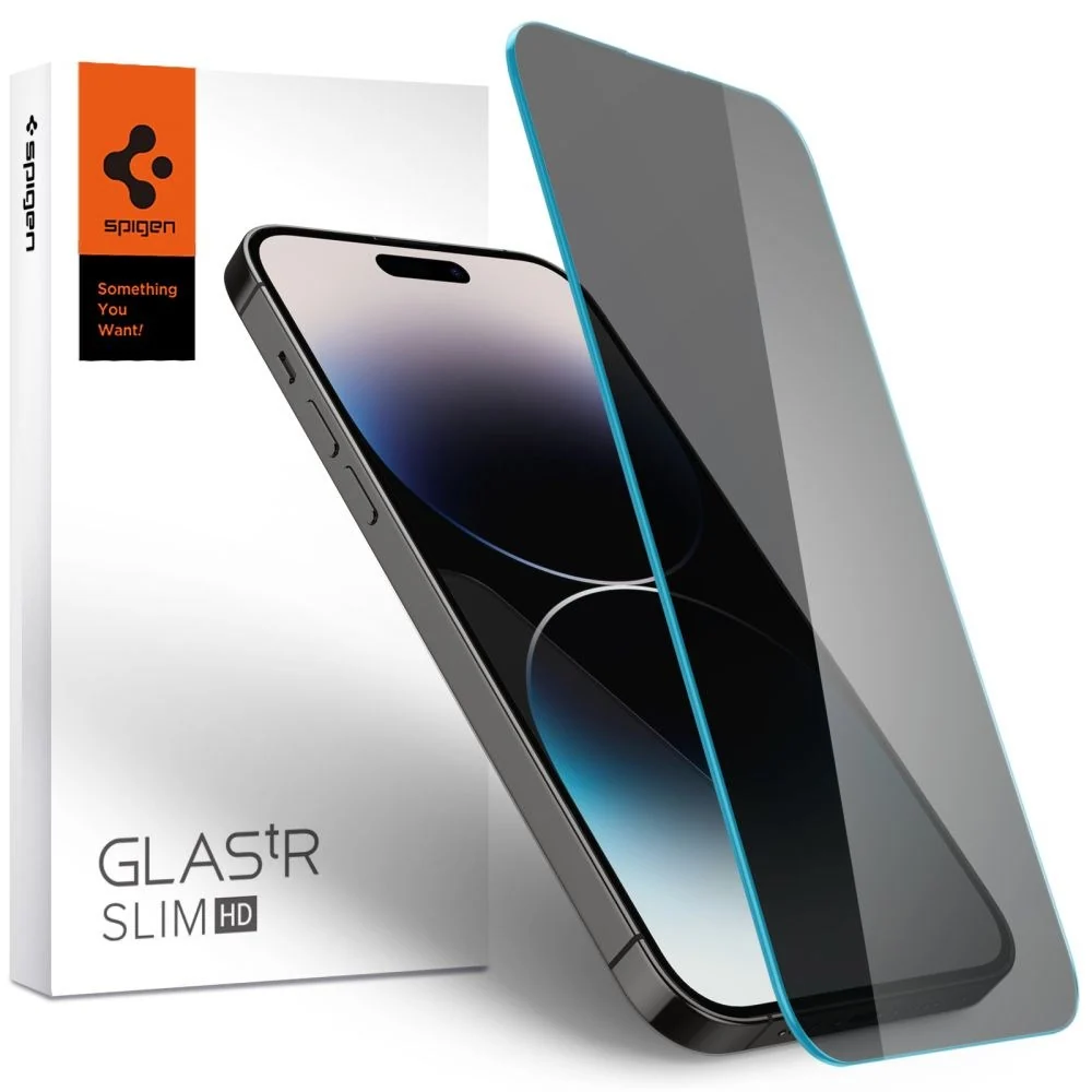 iPhone 14 Pro Spigen Glas.tr Skjermbeskyttelse – Herdet glass – Gjenno v:329514