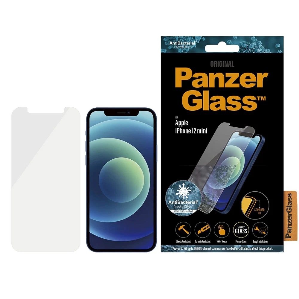 iPhone 12 Mini PanzerGlass Antibakteriell Standard Fit Skjermbeskytter v:3348737 iPhone 12 Mini PanzerGlass Antibakteriell Standard Fit Skjermbeskytter v:3348737