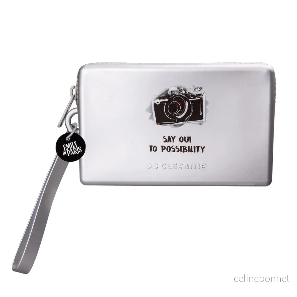 Case&Me – Emily in Paris Silikon Veske – Silver Camera v:6760966