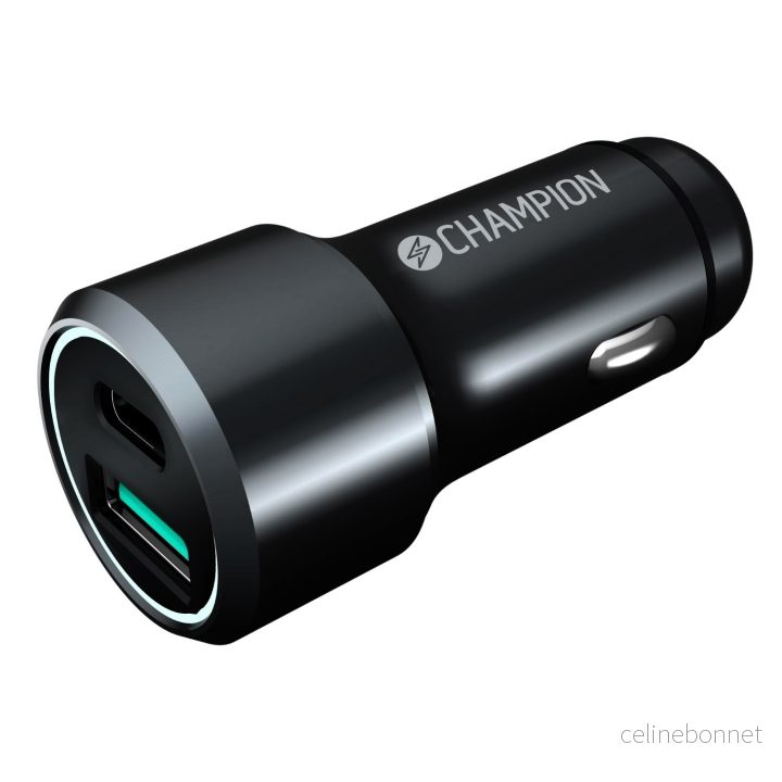 Champion Billader 43 W 2-port QC/PD svart v:7831974 Champion Billader 43 W 2-port QC/PD svart v:7831974