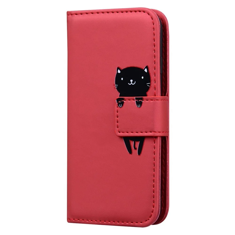 iPhone 16 Pro Kunstskinn Flip Deksel m. Figur - Rød v:6654032