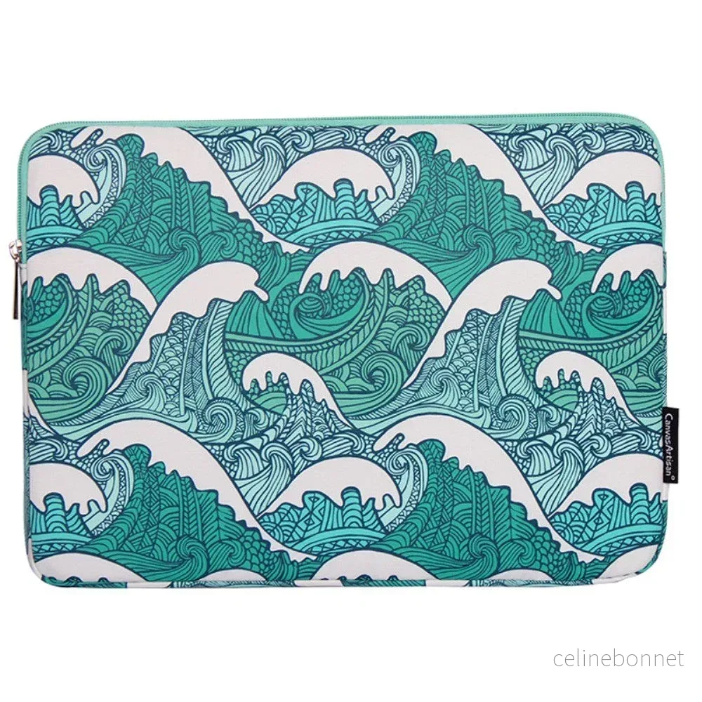 CanvasArtisan Sleeve med Bølgedesign for Macbook/Bærbar PC 14" – (37 x v:4120686 CanvasArtisan Sleeve med Bølgedesign for Macbook/Bærbar PC 14" – (37 x v:4120686