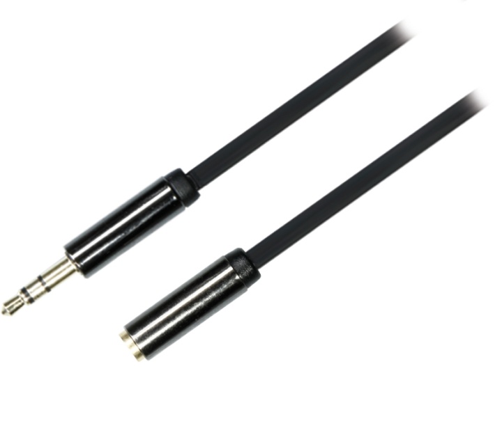 DELTACO ljudkabel, 3,5mm hane till 3,5mm hane, 1m, vit v:9012624