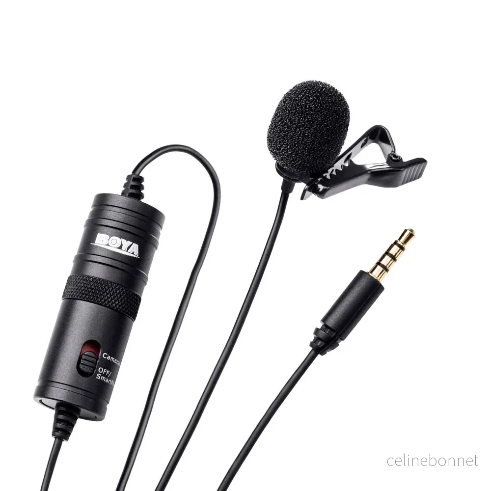 BOYA BY-M1 Clip-On Mikrofon m. 3.5mm Minijack – 6m – Svart v:7766571 BOYA BY-M1 Clip-On Mikrofon m. 3.5mm Minijack – 6m – Svart v:7766571