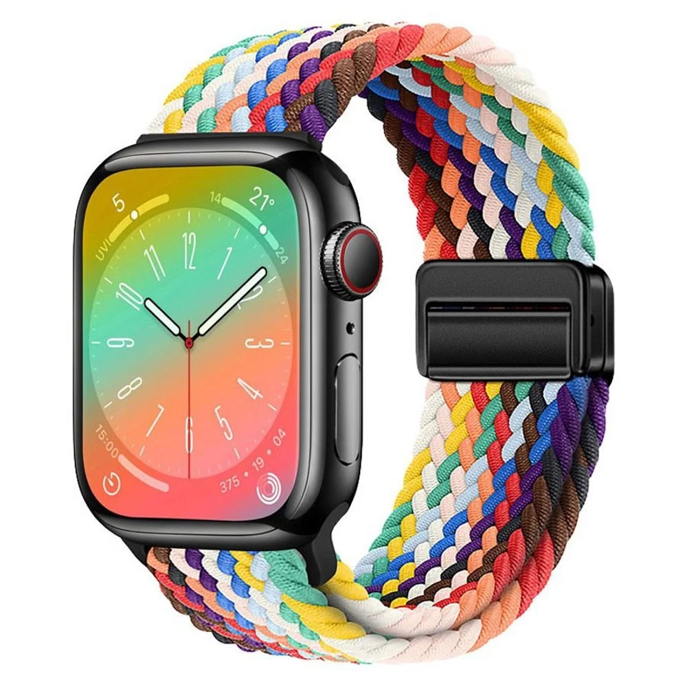 Apple Watch (42/44/SE/45/46/49 mm) Lippa Nylonstropp med Magnetlås – F v:7064033