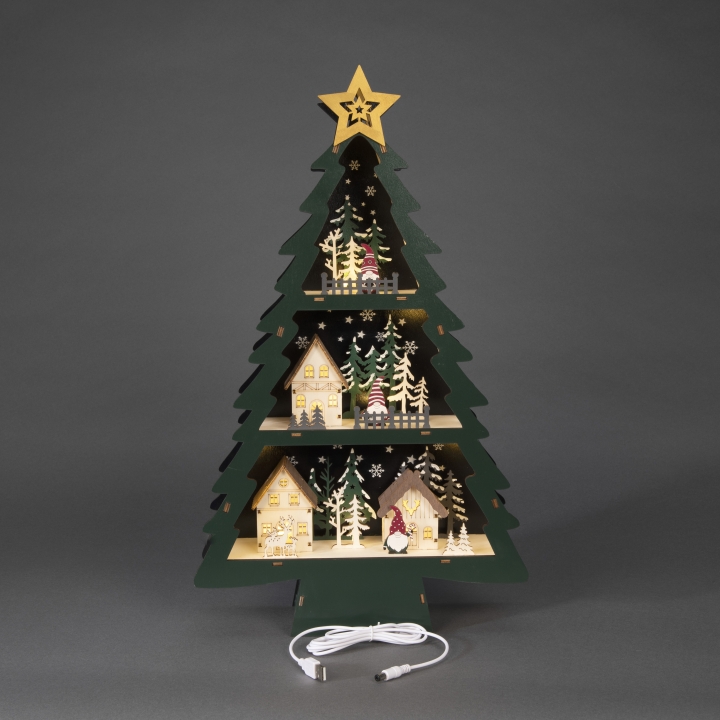 Konstsmide B/O Siluett Julgran trä 10 LED Konstsmide v:9070195 Konstsmide B/O Siluett Julgran trä 10 LED Konstsmide v:9070195