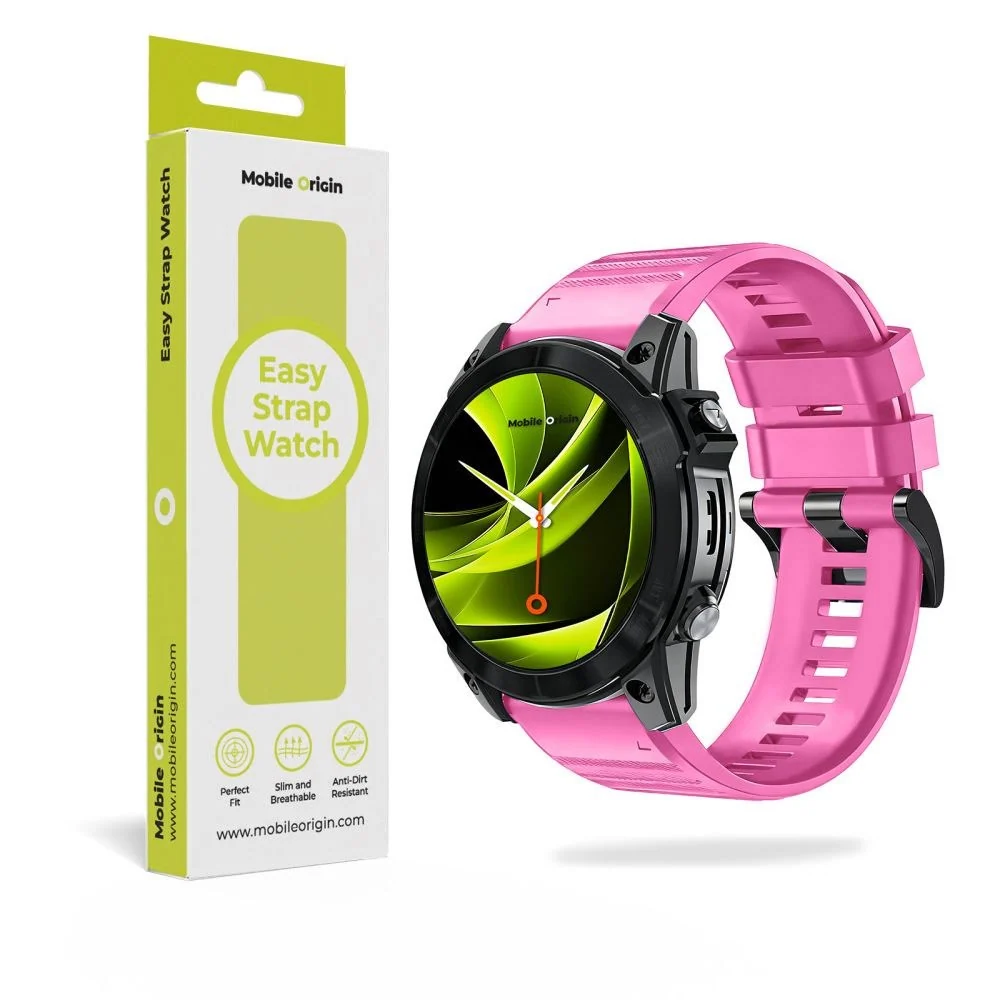 Mobile Origin Universal Garmin Stropp (22 mm QuickFit) – Silikon – Ros v:3833294