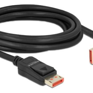DeLOCK DisplayPort-kabel hann rett til hann 90° nedover 8K 60Hz 3m, svart v:4950980 DeLOCK DisplayPort-kabel hann rett til hann 90° nedover 8K 60Hz 3m, svart v:4950980