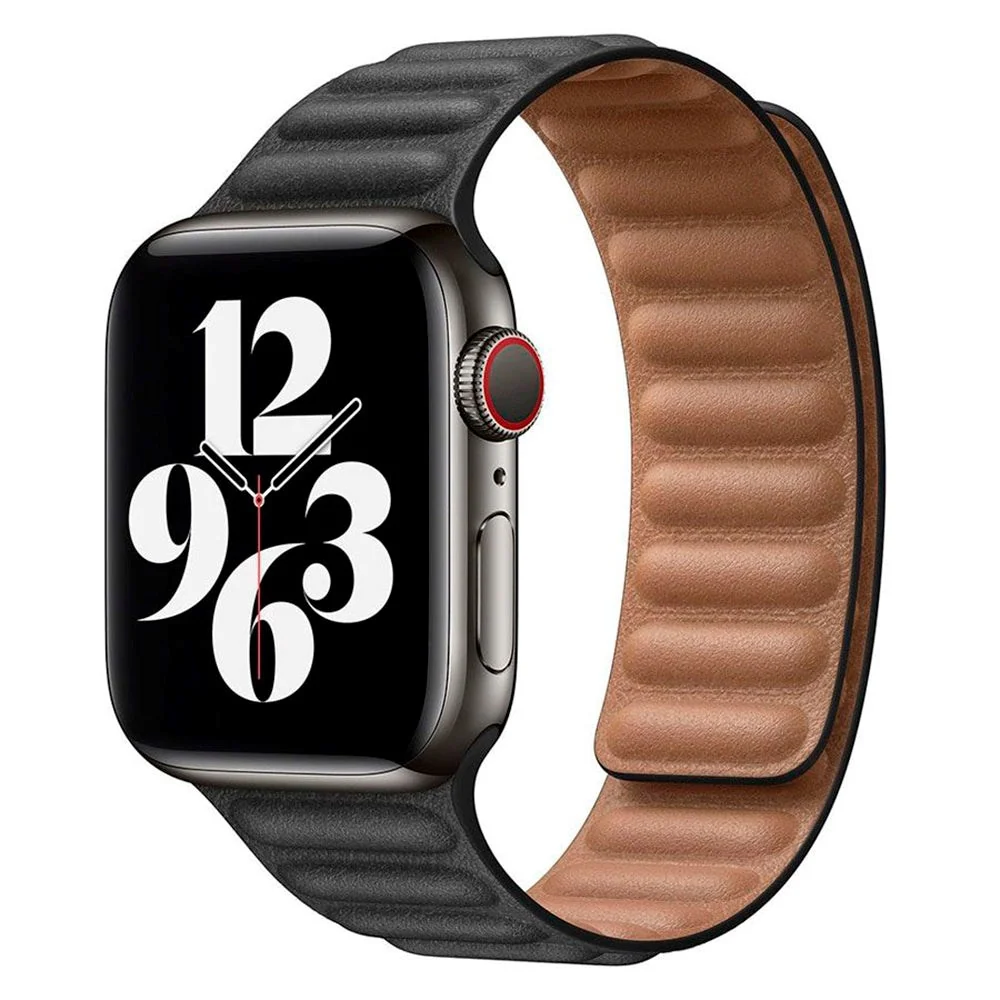 Lippa Apple Watch (38/40/SE/41/42mm) Magnetisk Skinnreim - Svart v:5080149