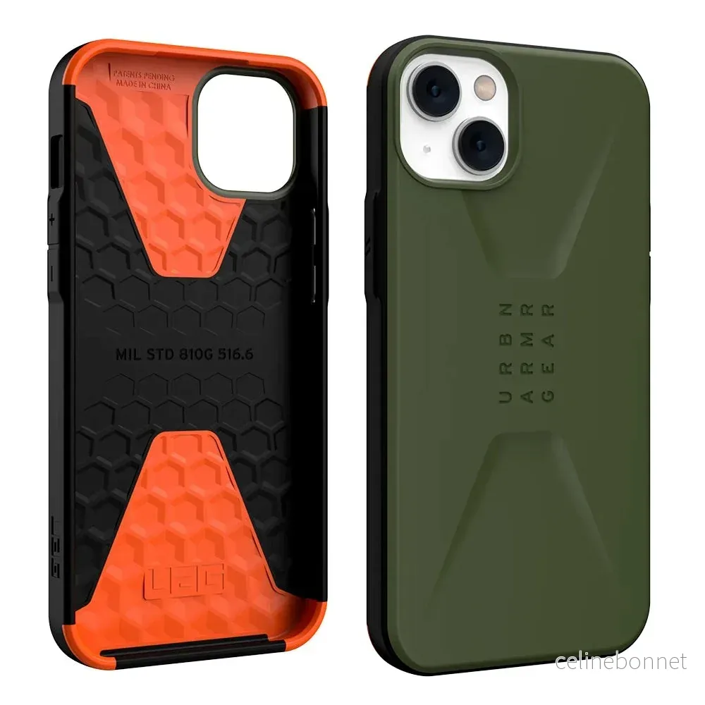 iPhone 14 Plus UAG CIVILIAN Series Deksel – Olive v:1753610 iPhone 14 Plus UAG CIVILIAN Series Deksel – Olive v:1753610