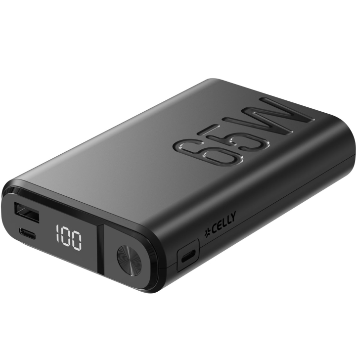 Celly PowerBank 20.000 mAh 65W PD Svart v:9741453 Celly PowerBank 20.000 mAh 65W PD Svart v:9741453