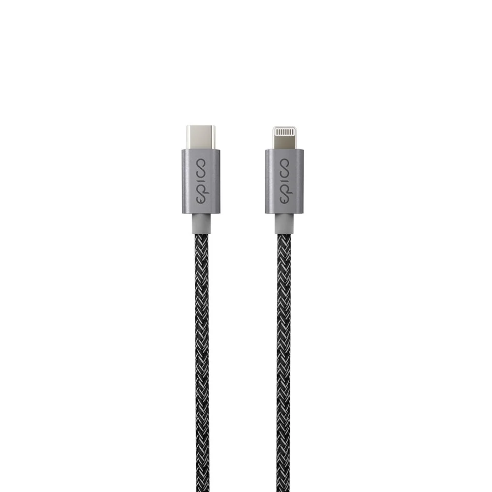 Epico Braided PD 60W USB-C til Lightning Kabel – 1.8m – Space Grey v:2177027