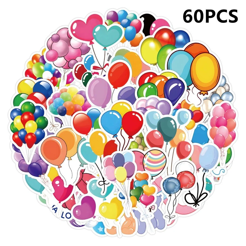 60 x Dekorative Klistremerker – Ballonger v:5442690 60 x Dekorative Klistremerker – Ballonger v:5442690
