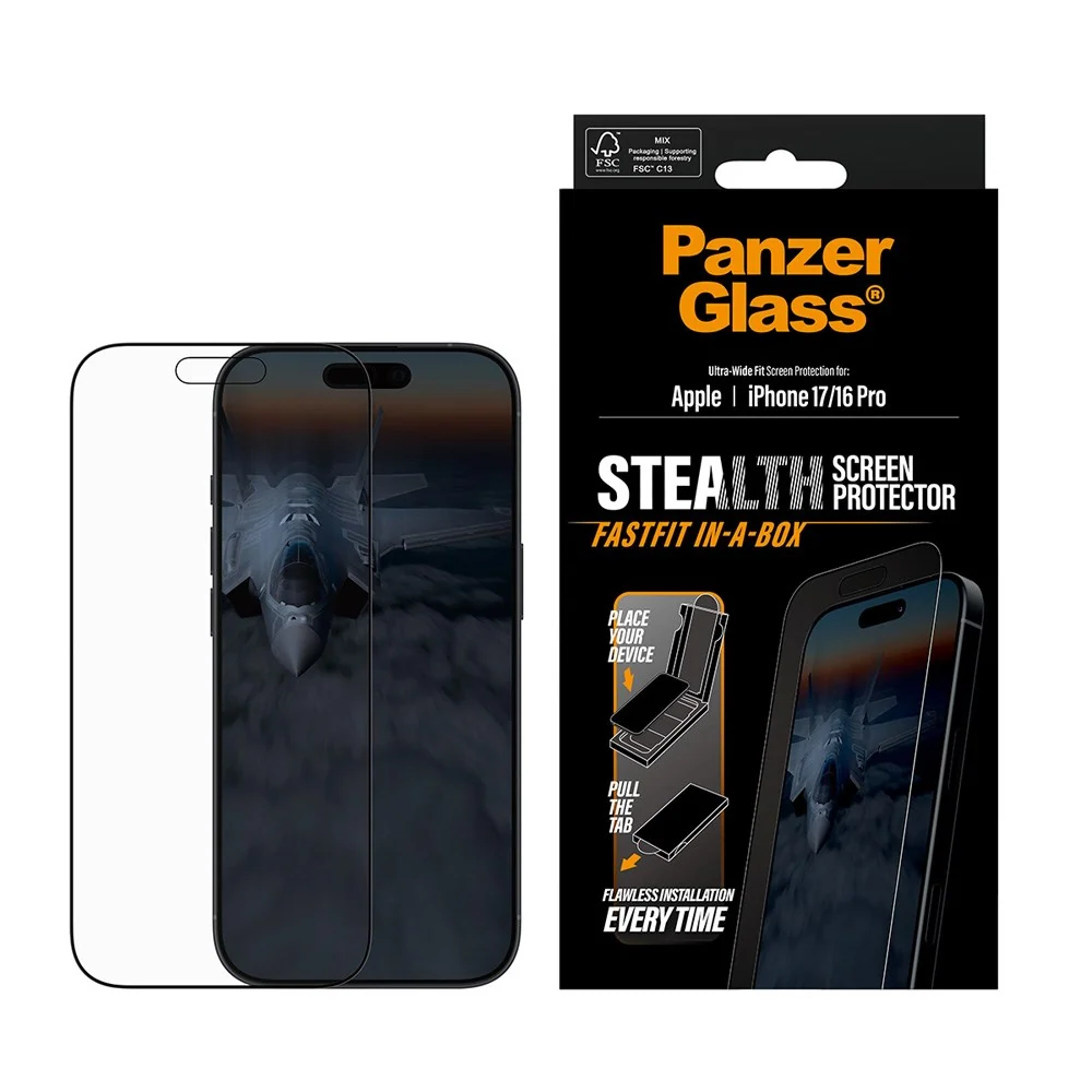 PanzerGlass iPhone 17 / 16 Pro Stealth Skjermbeskyttelse - Ultra-Wide v:2664544