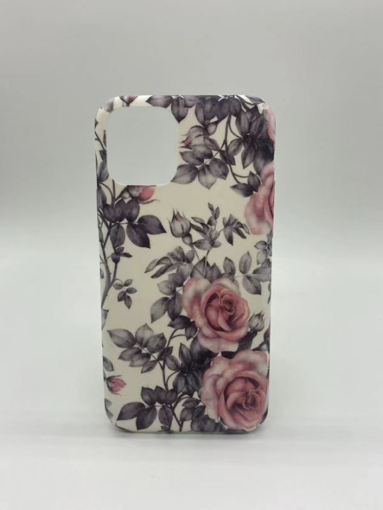 Marmor-etui med blomstermønster til iPhone 11 Pro Max v:1437447