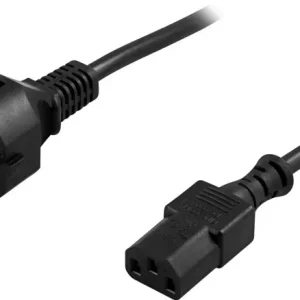 DELTACO apparatkabel, PC & vägguttag, rak CEE 7/7 – rak IEC C13, 1m v:9249161 DELTACO apparatkabel, PC & vägguttag, rak CEE 7/7 – rak IEC C13, 1m v:9249161