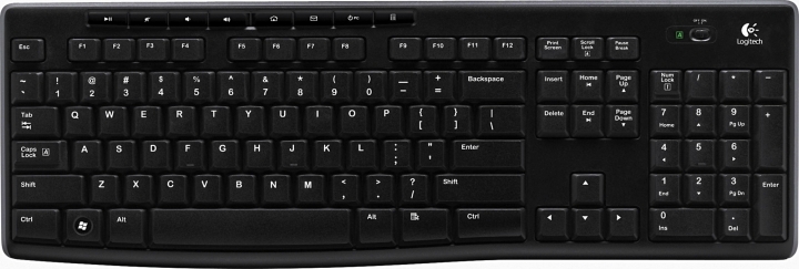 Logitech K270, trådløst tastatur, USB Nano-mottaker, Nordic, svart v:1418692