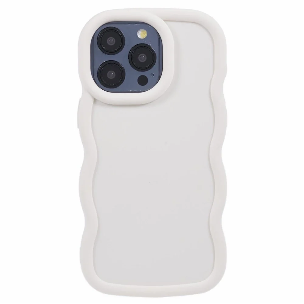 iPhone 14 Pro EIDERWOOD Fleksibelt Plast Wavy Deksel – Hvit v:4494094