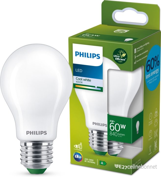 Philips Ultraeffektiv LED-lampe, E27, 4000K, 840 lm v:3700931