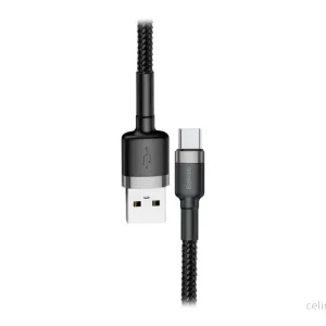 Baseus Cafule USB 2.0 USB Type-C kabel 3m Sort Grå v:5779619 Baseus Cafule USB 2.0 USB Type-C kabel 3m Sort Grå v:5779619