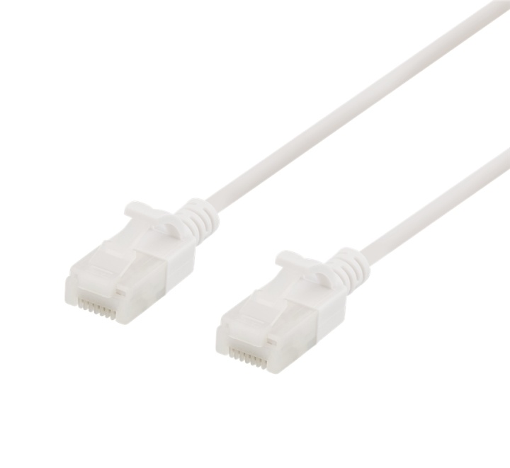DELTACO U/UTP Cat6a patchkabel, slank, 3,5 mm diameter, 1 m, hvit v:7756805