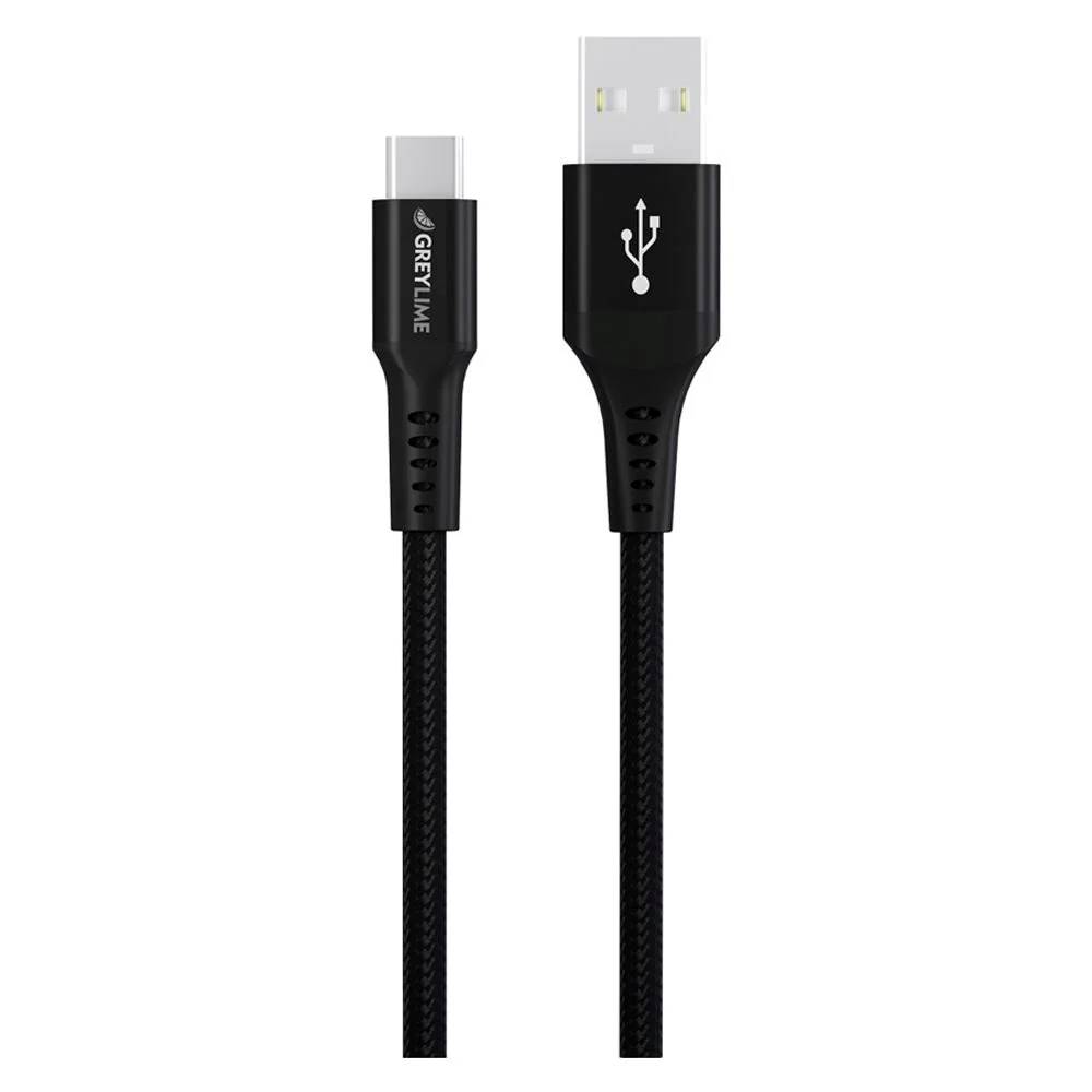 GreyLime 15W Flettet USB-A til USB-C Kabel 50 cm – Svart v:7892120