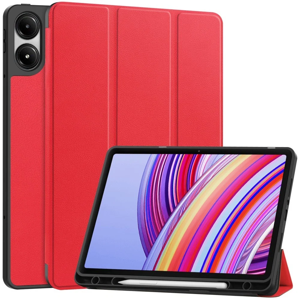 EIDERWOOD Xiaomi Redmi Pad Pro Tri-Fold Kunst Skinn Deksel med Stylus v:5620031 EIDERWOOD Xiaomi Redmi Pad Pro Tri-Fold Kunst Skinn Deksel med Stylus v:5620031