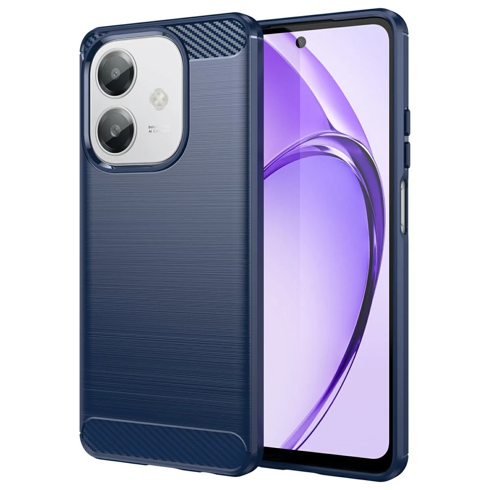 EIDERWOOD OPPO A60 / A40m / A40 Brushed Carbon Fiber Fleksibelt Plast v:4844859
