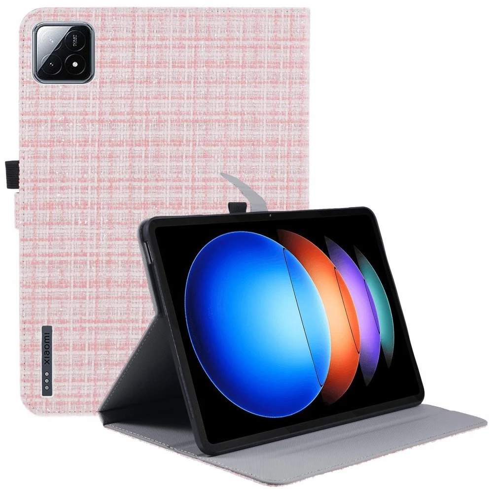 EIDERWOOD Xiaomi Pad 6S Pro Stoffkledd Skinn Deksel m. Ståfunksjon - R v:182720
