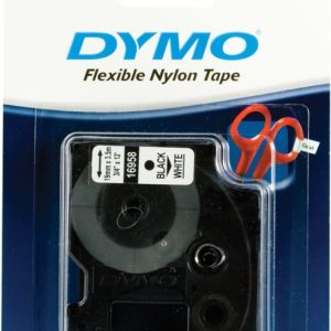 DYMO D1 märktejp flex nylon 19mm, svart på vitt, 3.5m rulle v:7195086 DYMO D1 märktejp flex nylon 19mm, svart på vitt, 3.5m rulle v:7195086