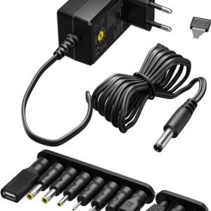 Goobay Universell strømforsyning 3 V – 12 V, maks. 7,2 W inkl. 11 adaptere: 7 DC-adaptere pluss USB-C™, USB-A, USB Mini-B, Micro-USB og rekkeklemme v:2224723 Goobay Universell strømforsyning 3 V – 12 V, maks. 7,2 W inkl. 11 adaptere: 7 DC-adaptere pluss USB-C™, USB-A, USB Mini-B, Micro-USB og rekkeklemme v:2224723