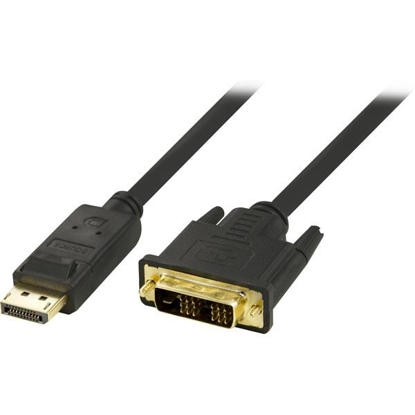 DELTACO DisplayPort til DVI-skjermkabel, 20-pinners ha – ha 3 m (DP-2030) v:9177978 DELTACO DisplayPort til DVI-skjermkabel, 20-pinners ha – ha 3 m (DP-2030) v:9177978