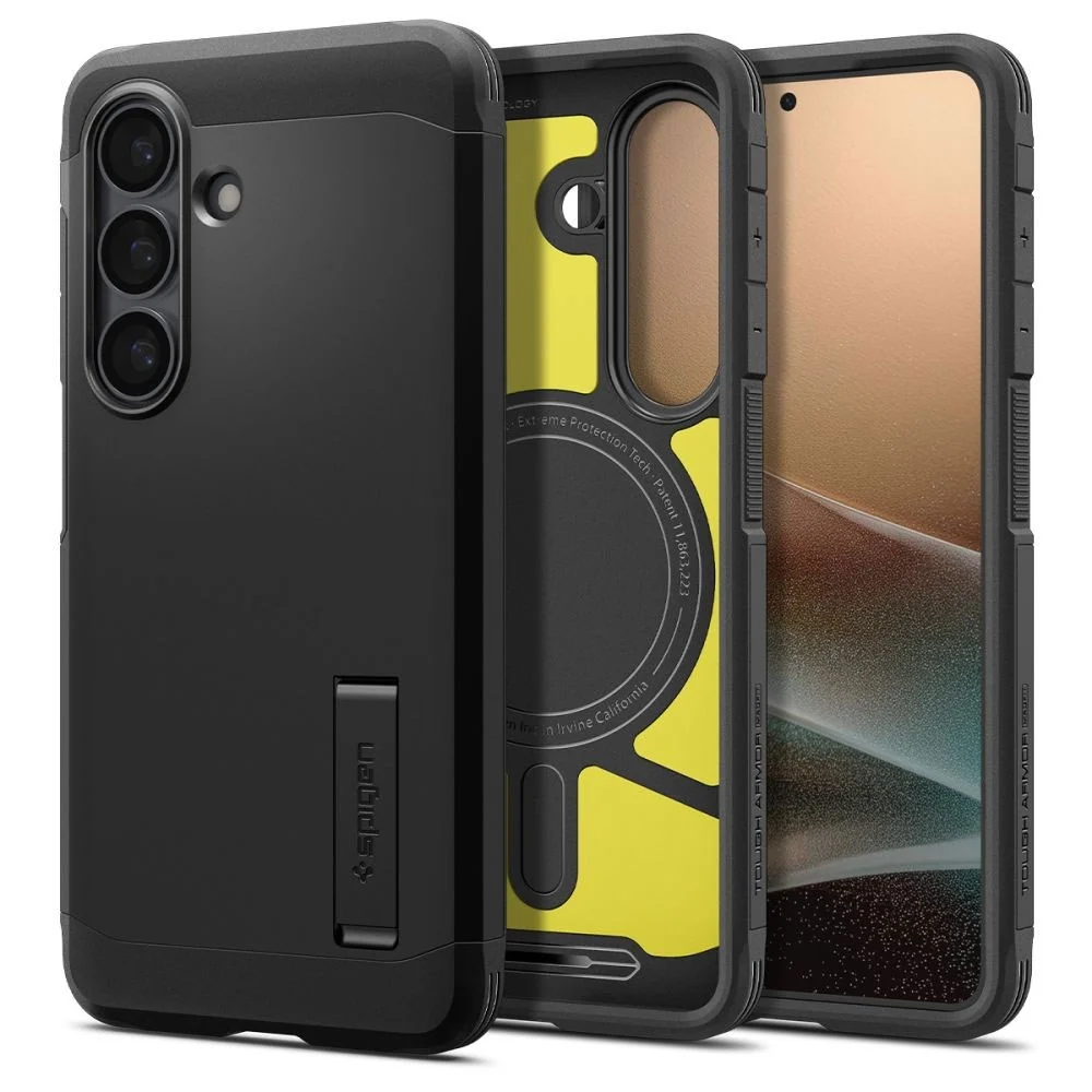 Samsung Galaxy S26 Spigen Tough Armor Hybrid Deksel m. Stativfunksjon v:1026360 Samsung Galaxy S26 Spigen Tough Armor Hybrid Deksel m. Stativfunksjon v:1026360