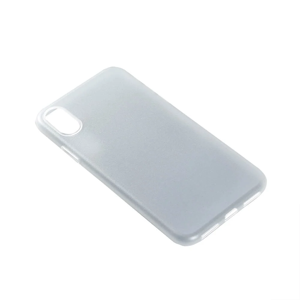 iPhone XS Max GEAR Semi-Gjennomsiktig Fleksibelt Plast Deksel – Hvit v:6817007