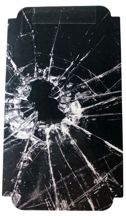 Skin for Iphone XR Shattered glass - Svart v:8895568