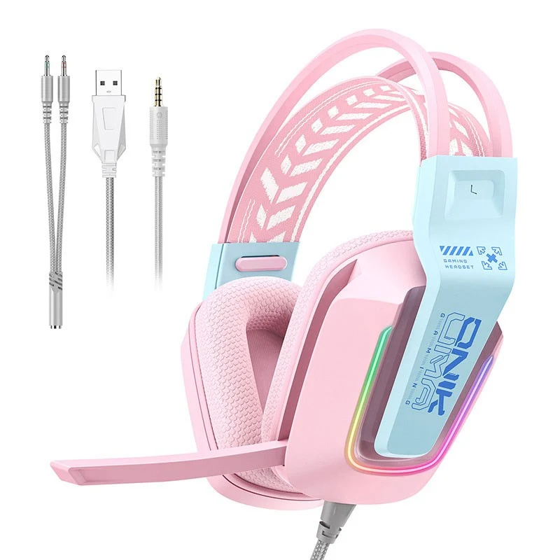 ONIKUMA X13 RGB Gaming Headset – Rosa v:504436 ONIKUMA X13 RGB Gaming Headset – Rosa v:504436