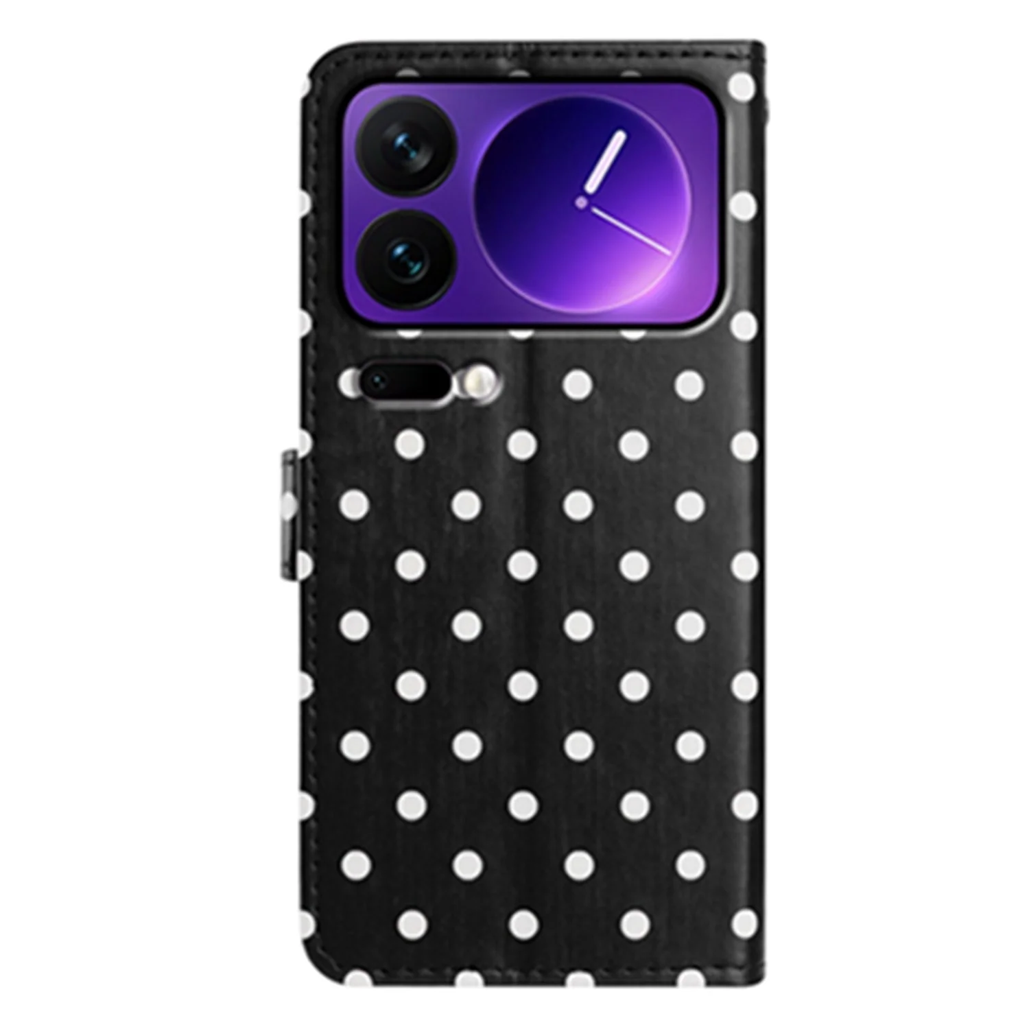 EIDERWOOD Xiaomi 17 Pro Kunstskinn Flip Deksel m. Polka Design – Svart v:4410610