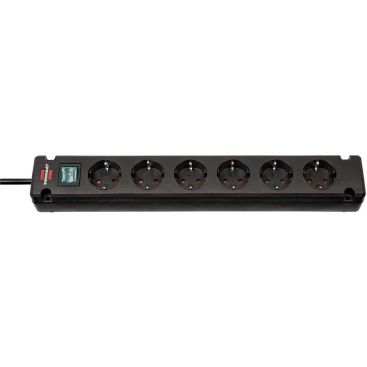 Bremounta Forlengelsessokkel 6-veis Sort 3,00 m H05VV-F 3G1,5 v:3861765