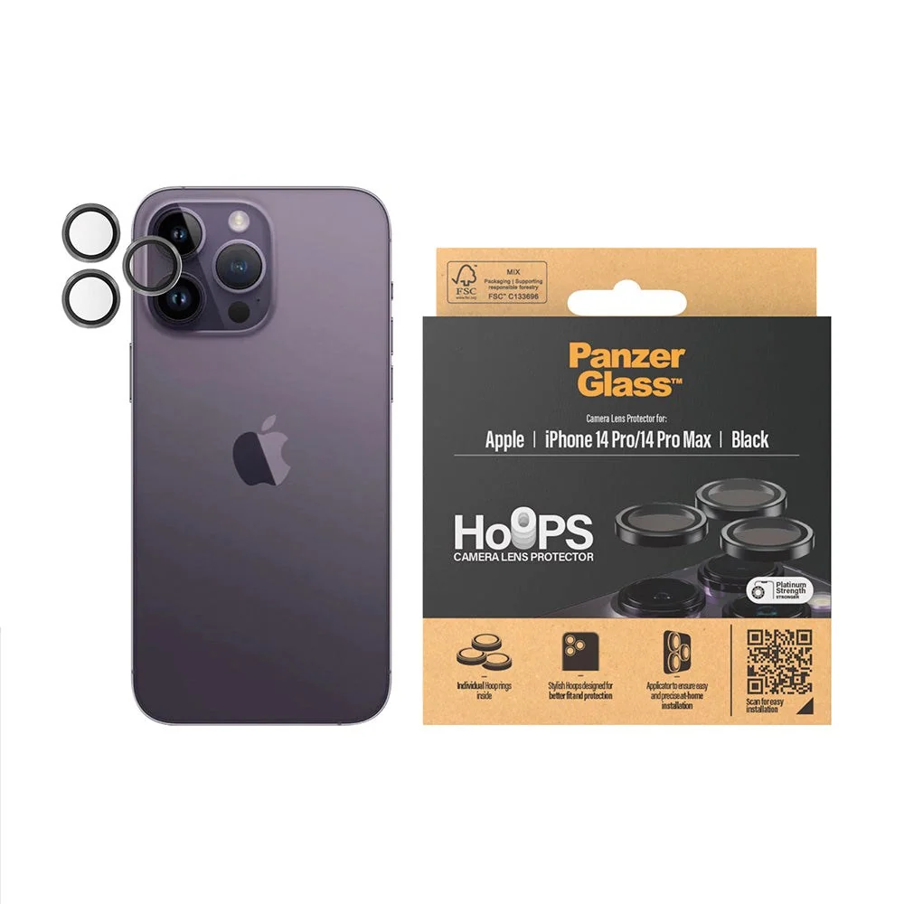 iPhone 14 Pro / 14 Pro Max PanzerGlass Hoops – Kamerabeskyttelsesglass v:5514226 iPhone 14 Pro / 14 Pro Max PanzerGlass Hoops – Kamerabeskyttelsesglass v:5514226